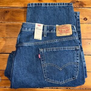 Levi's 550 Jeans Mens 50x29 Blue Big and Tall Relaxed Fit Tapered Leg NEW
